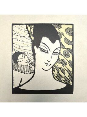 Original 1926 Italian Woodcut Print by ALFREDO MORINI Limited Edition of 850